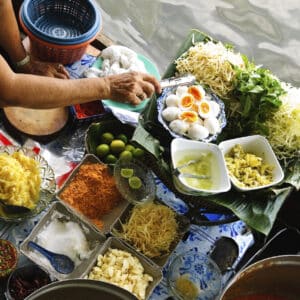 floating market traditional floating market in Bangkok, Thailand