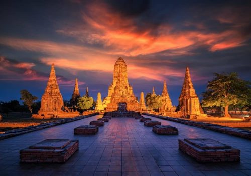 Old Temple wat Chaiwatthanaram of Ayutthaya Province( Ayutthaya Historical Park )Asia Thailand
